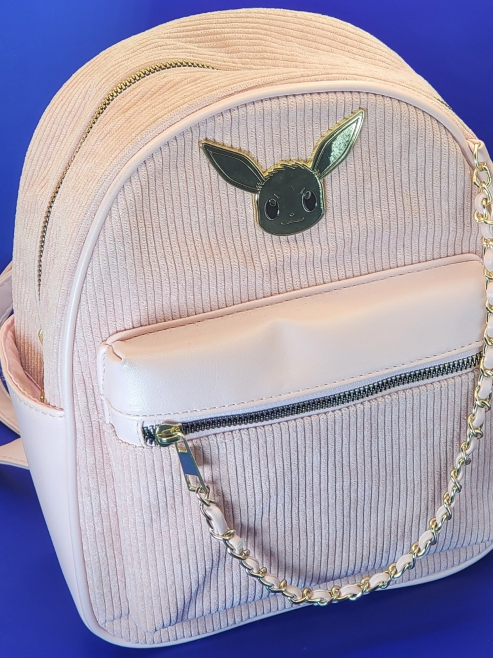 Pokemon Mini Backpack - Pink Corduroy Eevee